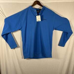 Obermeyer Ultragear Alaska Men’s Large Blue Fleece Pullover Snap Neck NWT